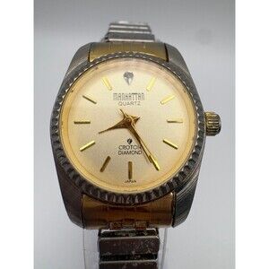 Vintage Manhattan Quartz Croton Diamond Watch